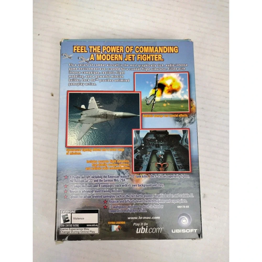 Lock On Modern Air Combat Strategic Jet Fighter War Game PC Game Tall Box CIB